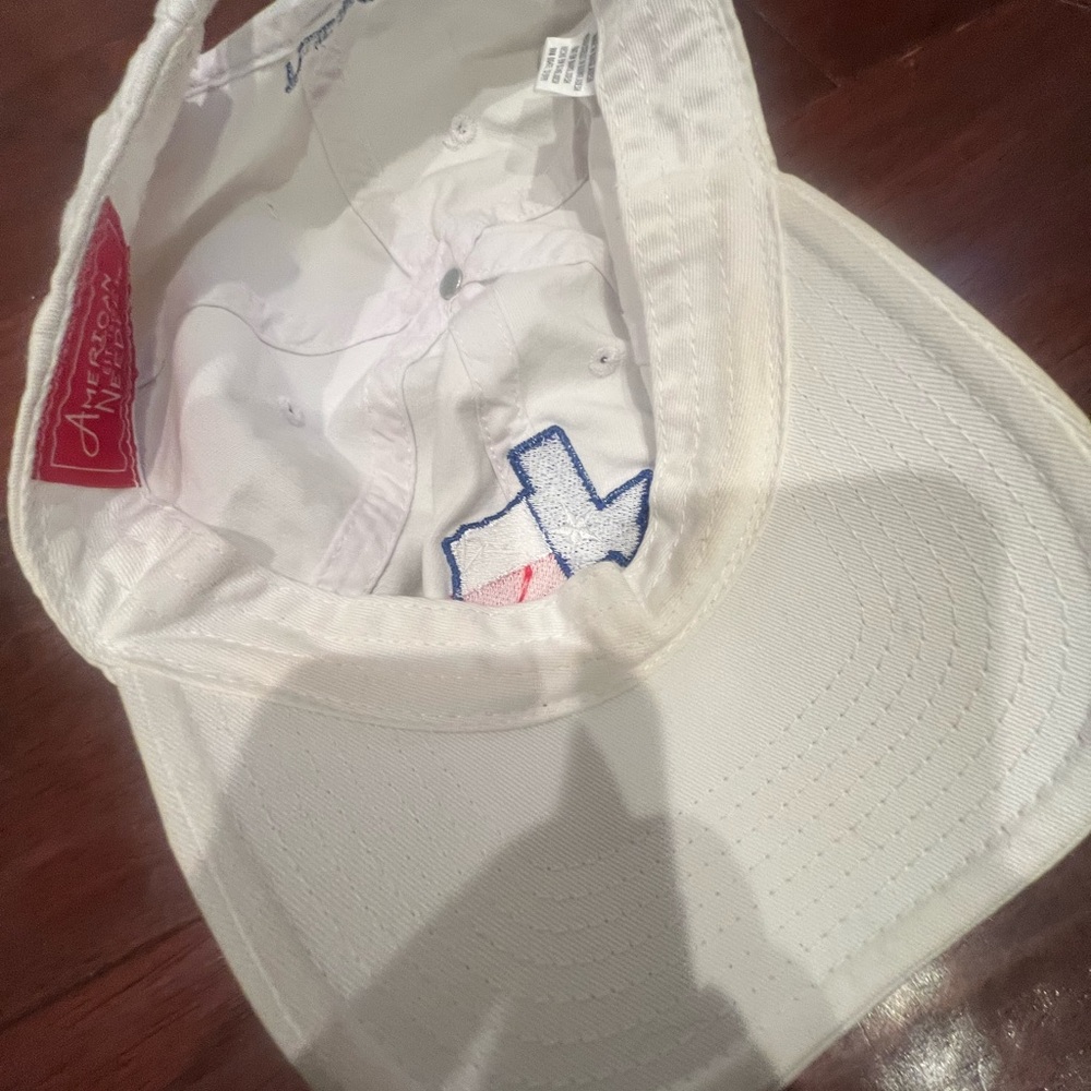 White Baseball Cap with Texas Flag Embroidery - Picture 3 of 5